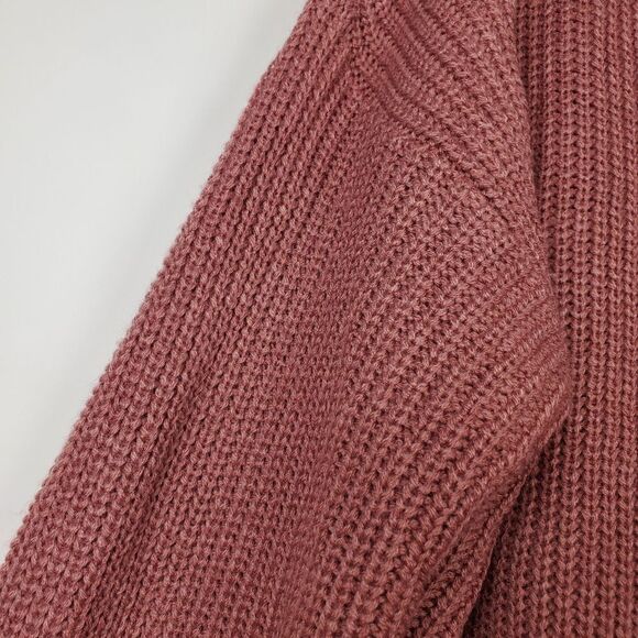 MISSGUIDED Plus Size Off Shoulder Jumper Dress Rose 14-16 Ribbed Chunky Knit NWT - Picture 5 of 8